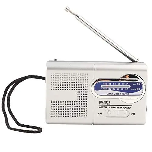 Produktbild: Vikye Tragbares Radio AM FM, Radio mit Lautsprecher, Teleskopantenne, Taschen-Lautsprecher mit 2 AA-Batterien