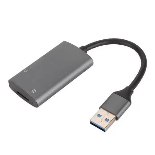 Produktbild: Vikye USB 3.0 SD-Kartenleser, USB 3.0 Hochgeschwindigkeitsübertragung TF-Karten-Speicherkartenleser, Langlebiger Tragbarer USB 3.0-Karten-Hub-Leser für Laptop