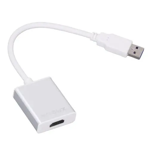 Produktbild: Vikye USB-zu-HDMI-Adapter, Aluminiumlegierung, USB 3.0 zu HDMI-Videografikkabelkonverter für PC-Laptop, Free Drive USB-zu-HD-Ausgangskonverter