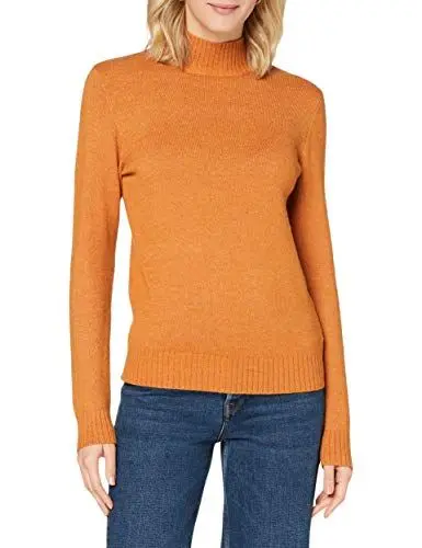 Produktbild: Vila Female Strickpullover Stehkragen- SPumpkin Spice Viril Turtleneck L/S Knit Top - Noos