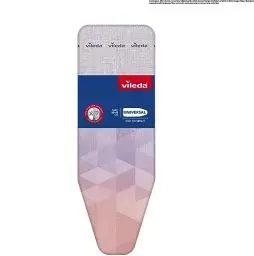 Produktbild: Vileda Diamond Bügelbrettbezug, titanbeschichtete hitzebeständige Bügelauflage, Universalgröße für Bügelflächen 30-45 cm Länge-110-130 cm Breite, für Dampfbügeleisen geeignet, Oeko-TEX-Zertifiziert
