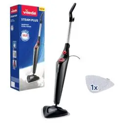 Produktbild: Vileda Steam Plus Dampfreiniger mit Mikrofaser-Pad, hygienische Bodenreinigung, entfernt bis zu 99,9% der Bakterien und Viren*, für alle Böden, ideal für Teppiche