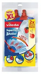 Produktbild: Vileda SuperMocio 3Action Wischmop Ersatzköpfe - Doppel-Vorteilspack