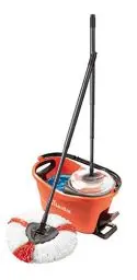 Produktbild: Vileda Turbo EasyWring & Clean Komplett Set, Wischmop und Eimer mit PowerSchleuder, coral