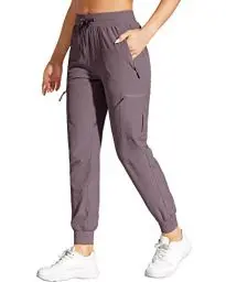 Produktbild: VILIGO Damen Jogginghose Cargohose Leichter Wanderhose Schnelltrocken Trekkinghose Lila M