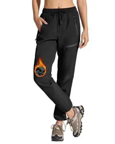 Produktbild: VILIGO Skihose Damen Wanderhose Schneehose Winter Softshellhose Gefüttert Thermohose Arbeitshose Winterhose Outdoorhose Wasserdicht Trekkinghose Laufhose Jagdhose