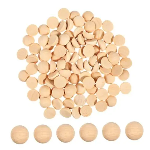 Produktbild: VILLCASE 10 Sets Split Craft Unfinished Halbe Holz Mini Halbkugeln Kinder Dekorative Lieferungen 100 Stück * 10
