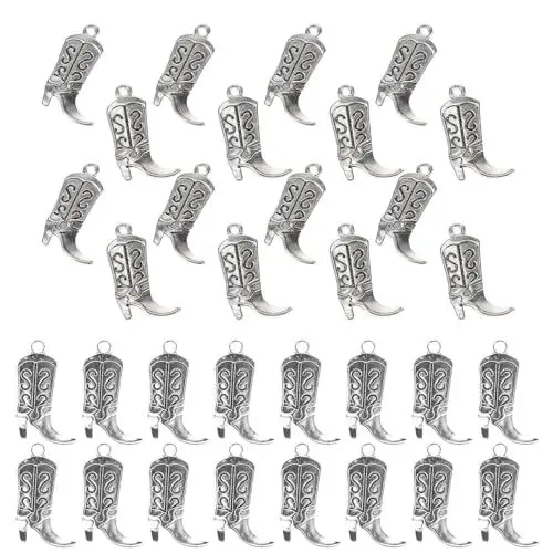 Produktbild: VILLCASE 100st Cowboystiefel-anhänger Retro-anhänger Antike Ohrringanhänger Stiefel Halskette Charme DIY Ohrringe Anhänger DIY-erkenntnisse Anhänger Machen Fortschrittlich Zubehör Legierung