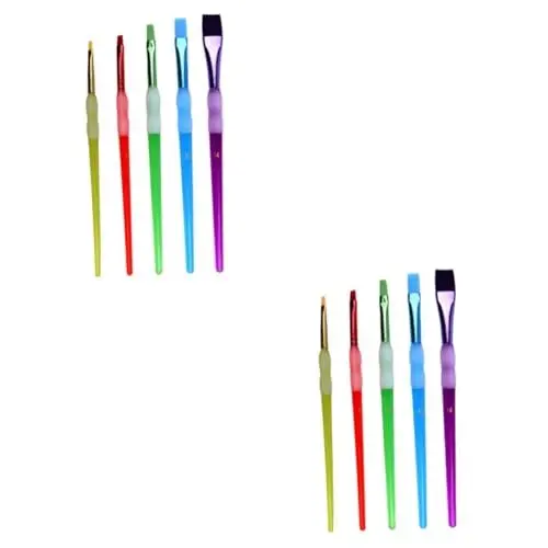 Produktbild: VILLCASE 10stücke Teiliges Pinselset Für Bunte Ölmalerei Pinsel Griff Geeignet Für Aquarell Gouache Und Acrylmalerei Leicht Zu Reinigen Und Tragbar