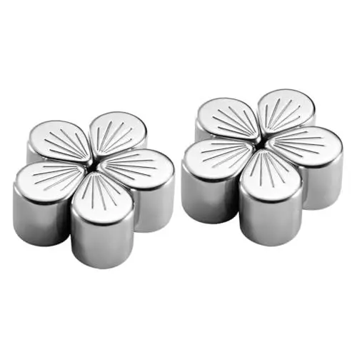 Produktbild: VILLCASE 2 Sets Eiswürfel Für Whisky Whiskysteine ​​aus Edelstahl Wiederverwendbare Eiswürfel Getränke-eiswürfel 5 Stück X 2