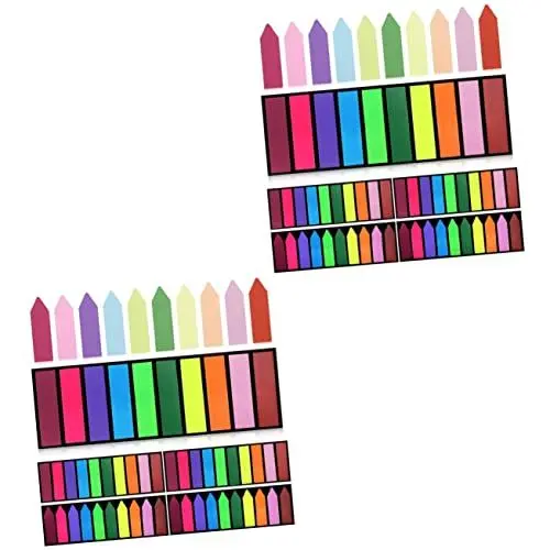 Produktbild: VILLCASE 12 Packungen Haftnotizen Lesezeichen-Tabs Seitenmarkierungen mit klebrigen Tabs Ordneretiketten sticky notes book markierungsfahnen Index-Tabs-Flags Klebestreifen abziehen Papier