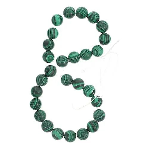 Produktbild: VILLCASE 1 Lose Perlen in Malachitgrün Rosenkranz Armband Marmorperlen Natürliche Malachitperlen Gebetskette Aus Malachit Craftsstone-perlen Lose Diy-perlen Basteln Kristall Selbstgemacht