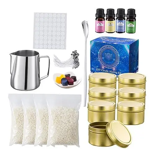 Produktbild: VILLCASE 1 Satz Bausatz für die Kerzenherstellung Sojakerze Kreis e Kerzen handgemachte kerzen selbst kerzen machen Bienenwachs handgemachtes Kerzenset DIY kerzen hersteller Mit Deckel Ofen