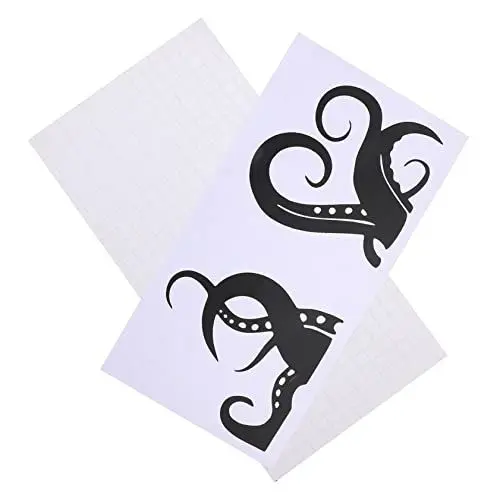 Produktbild: VILLCASE 1 Satz Octopus Sticker Set Kreative Wasserdichte Diy Badezimmer Wandaufkleber Selbstklebend Langlebig Geeignet Für Möbel Wände Spiegel Fenster Halloween Und April Scherz 2blätter