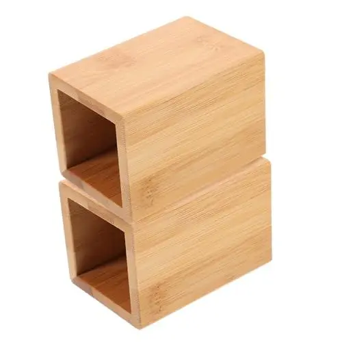 Produktbild: VILLCASE 1 Satz Stifthalter Für Den Schreibtisch Bleistifthalter Für Den Tisch Tisch-stifthalter Bleistiftbecher Desktop-stiftbecher Etui Desktop-stifthalter Stifthalter Tasse Bambus 2st