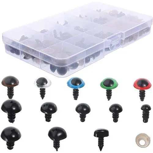 Produktbild: VILLCASE Augen-Set Zum Basteln Von Spielzeugen 15 Stile 390-teilig Realistische Bärenaugen für Projekte Von Jungen und Mädchen