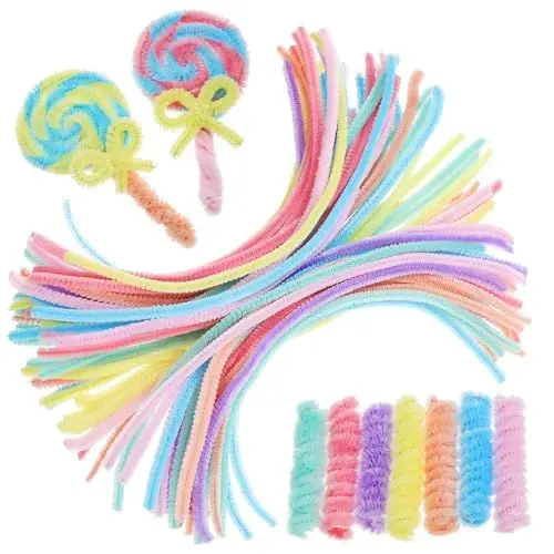 Produktbild: VILLCASE 200 Stück Pfeifenputzer Zum Basteln, 20 Farben Chenilledraht, Pfeifenreiniger Bunt Pfeifenreiniger Blumen für DIY Projekte und Kreative Dekorationen, 30cm X 6mm