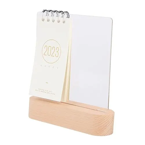 Produktbild: VILLCASE 2023 Büro Notiztafel Schreibtisch Trocken Abwischbare Tafel Kalender Tischkalender Miniatur Notiztafel Zeitmanagementtafel Bürokalender Heim Nachrichtentafel Löschbarer