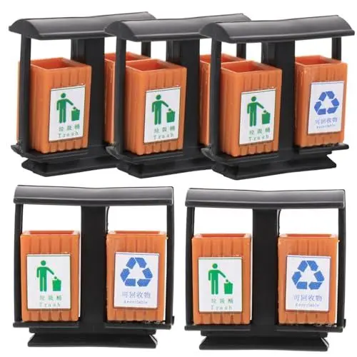 Produktbild: VILLCASE 25 Stk Micro-Landschaftswandleuchte Mini- Puzzle-Spielzeug Junge Modelle Mülleimer Kinder Mülltonne kleines Modell Sandkasten Puppenhaus Dekorationen Material schmücken Abs