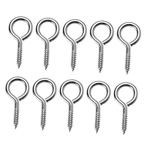Produktbild: VILLCASE 25st Schraube Öse Stiftbügel Kleine Schraubaugenringe Ösenschrauben Für Die Schmuckherstellung Auge Stift Bügelstift Ösenhaken Für Schmuck Gewindehaken Selbstschneidend Lampenhaken