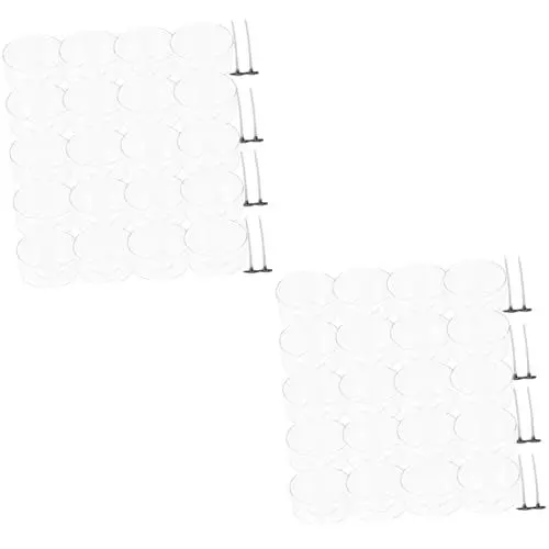 Produktbild: VILLCASE 2 Sets Kerzenfassungsbox Herzförmiger Kerzenhalter Wachsdosen Gläseretui Maxi Becher Klares Wachs Für Die Kerzenherstellung Kerzenwachsetuis Mit Dochten Party Kerzenbecher
