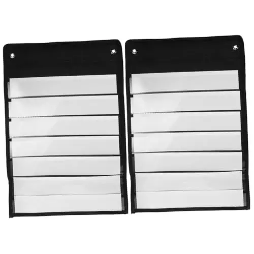 Produktbild: VILLCASE 2 Sets Klassenzimmer Wandhängetasche Praktische Hängetaschen Satzstreifen Taschendiagramm Zeitplan Hängende Tasche Zeitplandiagramm Für Klassenzimmer Agenda