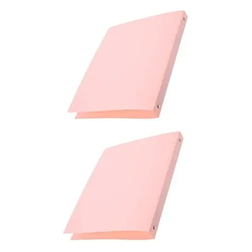 Produktbild: VILLCASE 2 Stück Blatt Mappe aufbewahrungsdose storage boxes cartape Musikordner Ordner für Musikpartituren für den Haushalt wichtiger Papierorganisator Papier-Organizer-Ordner Metall Rosa