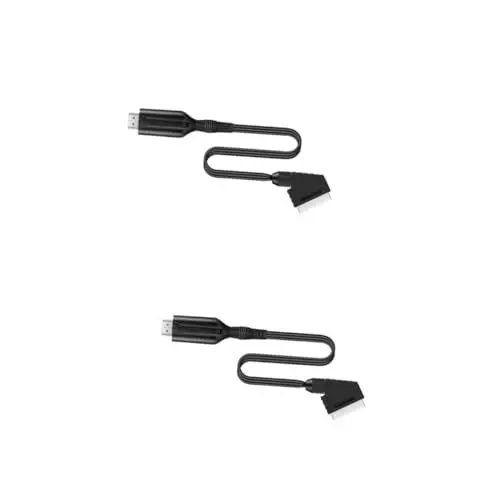 Produktbild: VILLCASE 2 Stück Scart zu Adapter Video Audio Upscale Converter für Tv Smartphone Scart Kabel Treiber Erforderlich Unterstützt Ausgabe