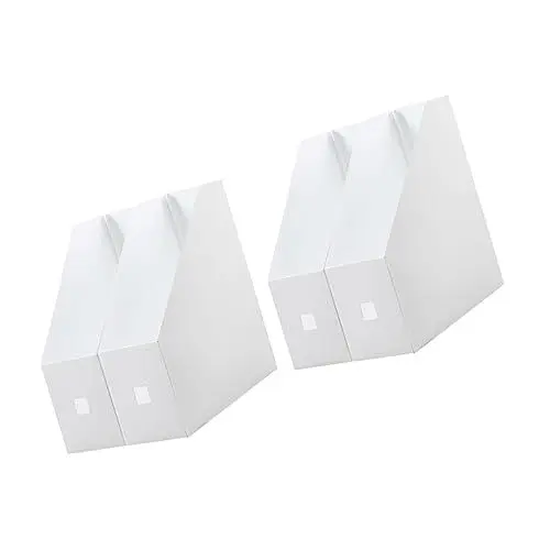Produktbild: VILLCASE 2st Aktenregal Ablageregal Für Aktenbücher Zeitschriftenhalter Aus Pappe Tischregal Stehpult Mit Tischplatte Desktop-organizer Desktop-bücherregal Papierordner Plastik Weiß