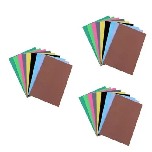 Produktbild: VILLCASE 30 Stück Blätter Bastelschaumpapier Schaumstoffquadrate Zum Basteln Bettdecke Dünner Bastelschaum Scrapbooking-schaumstoffmatte Dicker Bastelschaum A4 Verdicken Schwammblatt