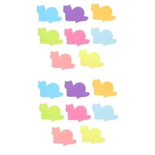 Produktbild: VILLCASE 2 Sets Haftnotizblöcke in Tierform Cartoon-katzen-design Papier Klebrig T Für Büro Schule Und Zuhause 16 Stück X 2