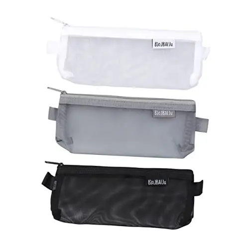 Produktbild: VILLCASE 3St transparenter Organisator Aufbewahrungstasche für Stifte Federmäppchen mit Reißverschluss Federmäppchen Jungs aufbewahrungssack storage pockets Aktentaschen mit Reißverschluss
