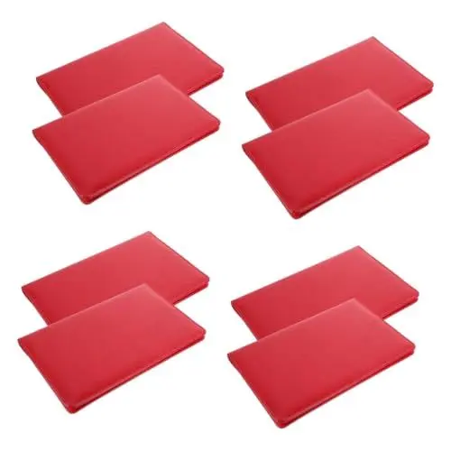 Produktbild: VILLCASE 4 Sätze Ordner Wordpad Rechnungen Zwischenablage Clip-schreibtafel Klassenzimmer-klemmbrett A4 Zwischenablage Ordner Büro-zwischenablageordner Büroklammer Rot Pu-leder 2 Stück * 4