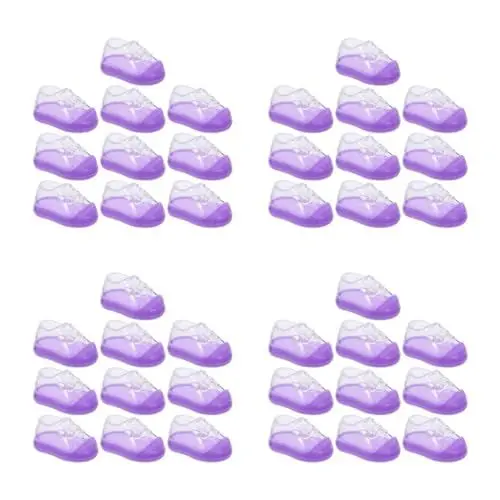 Produktbild: VILLCASE 4 Sätze Süßigkeiten Box Babygeschenke Babyschuhe Spielzeugbox Süßigkeitenbox Geschenkverpackung Kinderparty Partygeschenkboxen Babyparty-süßigkeitsflasche P.s Violett 10 Stück * 4