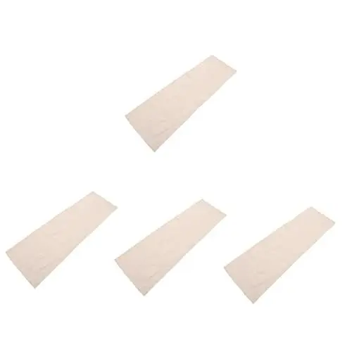Produktbild: VILLCASE 4 Stück Einfarbiger Baumwoll Leinen Kreuzstoff Kreuzstoff Handarbeitsstoff Stickereizubehör Stickerei Gitterstoff Stickstoffe Satinstoff Stickstoff Stoff Flachs Beige
