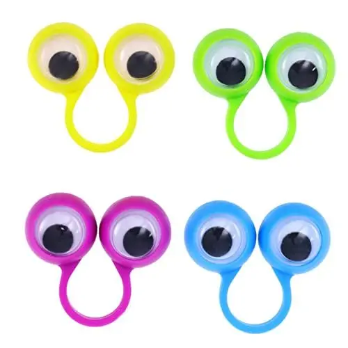 Produktbild: VILLCASE 50 Stück Glubschaugen Augapfel-partygeschenke Halloween-fingerpuppen Fingeraugen Augenringspielzeug Für Kinder Finger Googly Augen Fingerzeiger Kleinkind Wird Sich Bewegen Zubehör