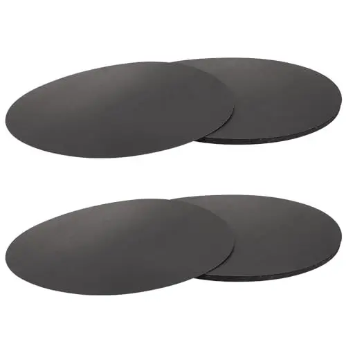 Produktbild: VILLCASE 50 Stück Kraftpapier Schwarzes, 29cm Rund Tonpapier Schwarzes, Papier Bastelkarton Rund für Malen Kartenherstellung Scrapbook Basteln