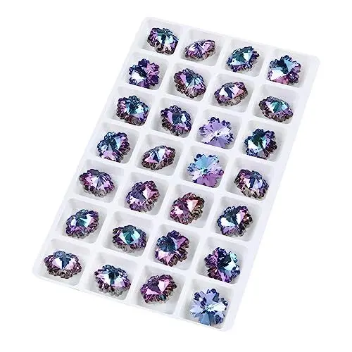 Produktbild: VILLCASE Inspired Charms-schmuckset Für Jungen Und Mädchen 14 Mm Kristall-strasssteine Schneeflocken