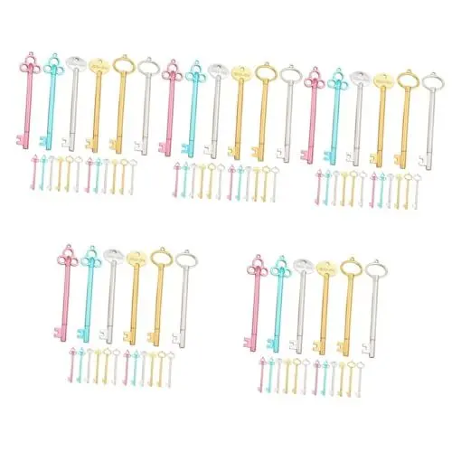 Produktbild: VILLCASE 5 Sätze Schlüssel-gelstift Gel Schreibstifte Gel Ink Pen Dekorierstift Gelschreiber Mini-textmarker Punkt Schüler Schreiben Stift Schreibzubehör Für Schüler Plastik 18 Stücke * 5