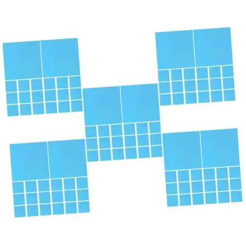 Produktbild: VILLCASE 5 Stück 10 Briefpapier Klebestreifen Seitenaufkleber Farbige Aufkleber Repositionierbare Bandfahnen Ordneretiketten Abreißbare Memo-sticker Selbstklebende Pads Das Haustier Blue