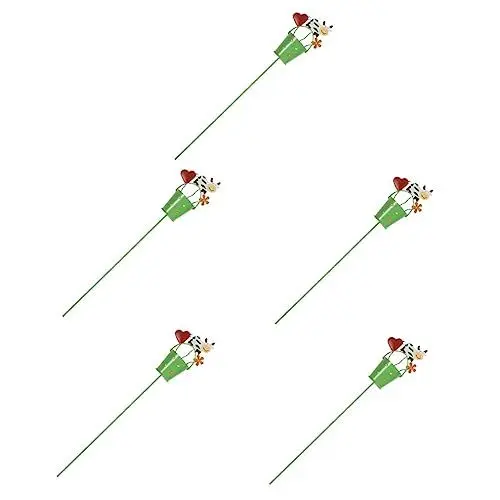 Produktbild: VILLCASE 5 Stück Deko-Beet Im Freien Für Dekorationen Blumen-Frühlings-Arrangement Gartenarbeit Grab Eisenpfähle Terrassen- Und Landschaftsbau Pflanze Dekorativ Und Verzierung Für