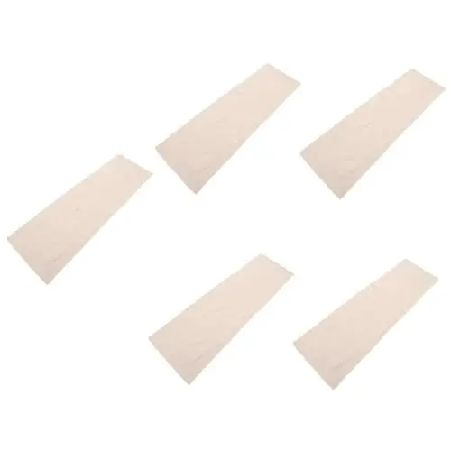 Produktbild: VILLCASE 5 Stück Einfarbiges Baumwoll Leinen Kreuztuch Baumwoll Kreuzstoff Nähstoff Handstickerei Zubehör Stickstoffe Handarbeitsstoff Sticktuch Stoff Leinenstoff Flachs Beige