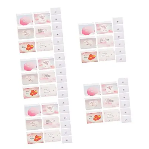 Produktbild: VILLCASE 60 Sätze Brautdusche Karte Hochzeitseinladungen von Hand schreiben personalisierte Hochzeitsumschläge hochzeitskarte wedding card Glückwunschkarte zur Hochzeit Hochzeitsgrußkarten