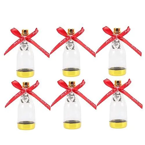 Produktbild: VILLCASE 6St Sektflasche Zuckerdose Hochzeit Süßigkeiten Flasche Schokolade für Strumpffüller Schokolade Masse Süßigkeitenschachteln Partygeschenkboxen Geschenktasche Seidentuch