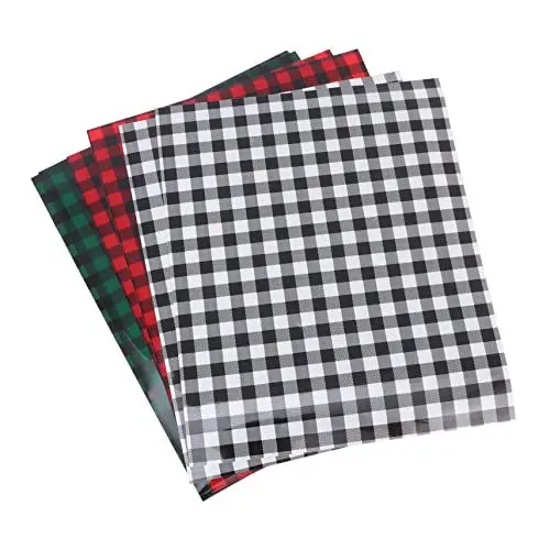 Produktbild: VILLCASE 6 Blätter Weihnachtswärmeübertragungsfolie Hemden Htv-vinyl Wärmeübertragungsvinyl Selber Machen Weihnachts-wärmeübertragungs-vinyl Beschriftungsfolie Übertragen Material Pu Gitter