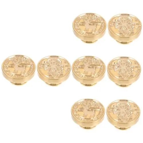 Produktbild: VILLCASE 8 STK Weihnachtssiegelstempel slico prägestempel wachssiegel Stempel Weihnachten Urlaub Wachssiegel Stempel briefumschläge Stempelkopf für Wachsversiegelung Umschlagstempel Golden