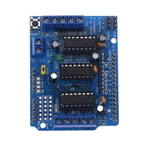Produktbild: VILLCASE Erweiterungsplatine Gleichstrommotoren L293d Motor Drive Shield Kompatibel mit Duemilanove Mega R3 AVR Atmel Motoren Hauptplatine