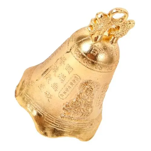 Produktbild: VILLCASE Handklingel Glocke Hängende Glocke Bastelklingel Windspiel Anhänger Windspiel Selber Machen Türöffnungsklingel Klingeln Bastelglocken Hexenglocken Feng-Shui-Glocke Kupfer