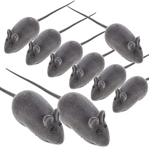 Produktbild: VILLCASE 20stücke Flockende Mäuse Spielzeug Für Katzen Lustige Geräuschspielzeug Aus Vinyl Für Kätzchen Und Katzen Dekorativ Und Robust Für Spiel Und Spaß