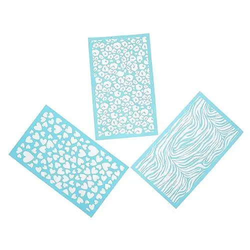 Produktbild: VILLCASE 2 Sets Siebdruckschablonen Zum Basteln Von Ton Für Jungen Und Mädchen Vorlagen Aus Polymerton Wiederverwendbare Netz-transferschablonen 3 Blätter * 2